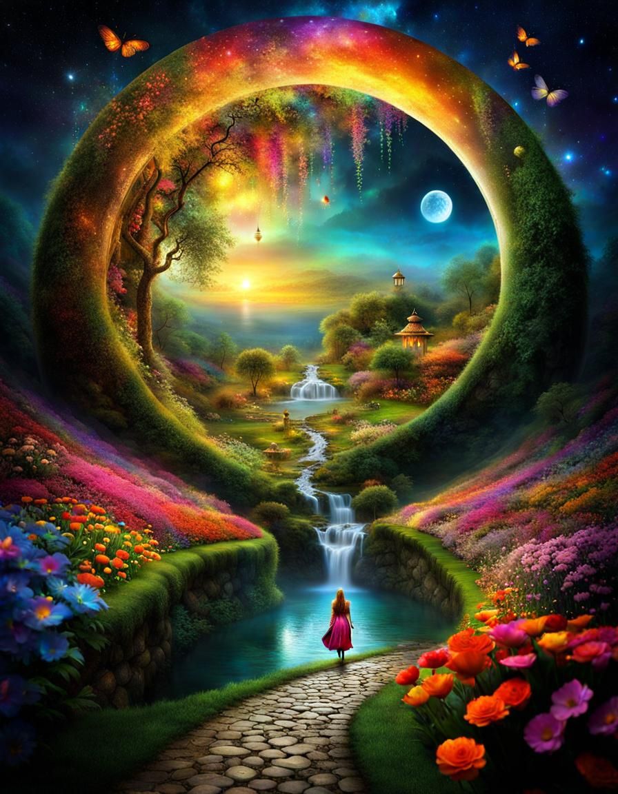 Enchanted Realm: Pathway to a Diwali Sky