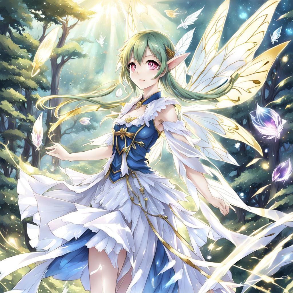 Anime Style Female Fairy Illustration