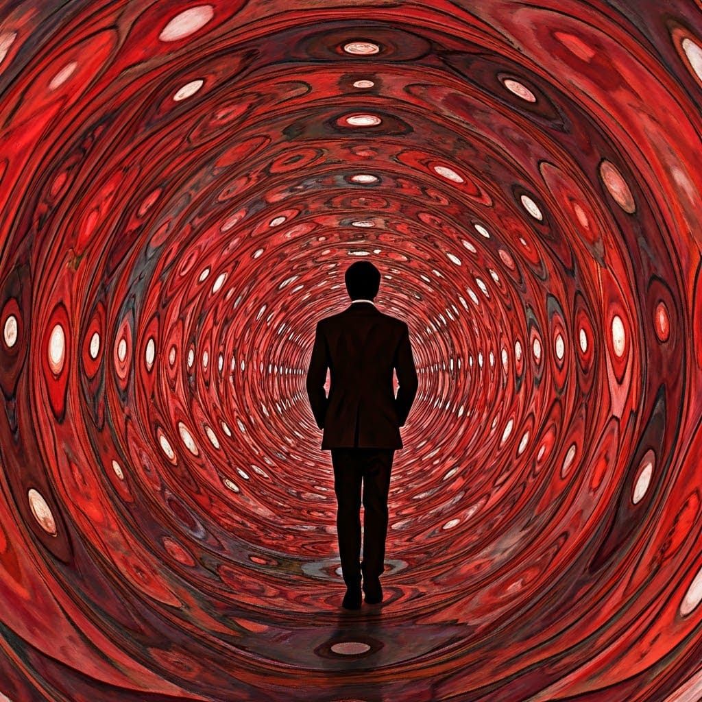 Polka Dot Tunnel Vision: A Dreamlike Figure