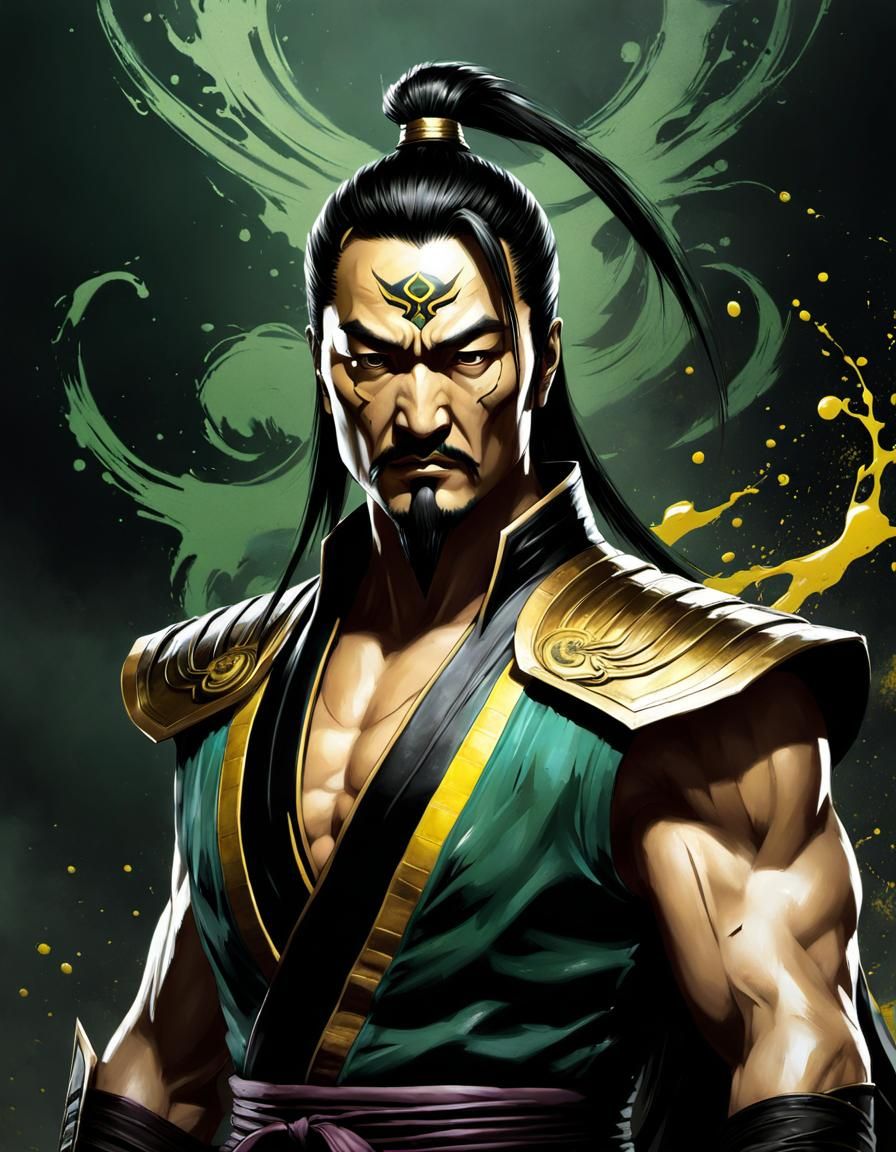 Shang Tsung Portrait in Splash Art Style
