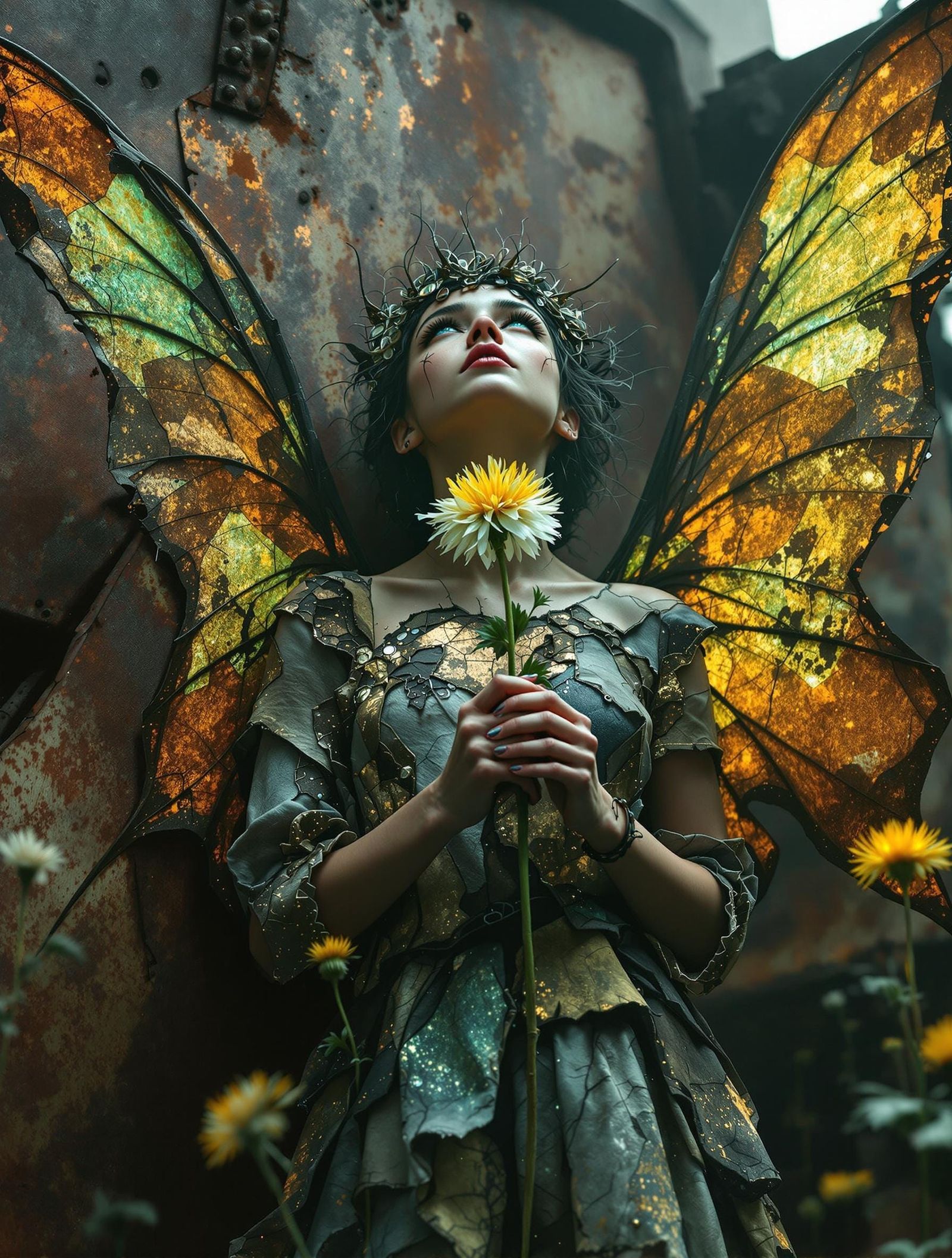 Sylph Emerges from Ruins in Digital Matte Painting