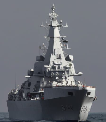 Heavy Guided Missile Cruiser at Sea
