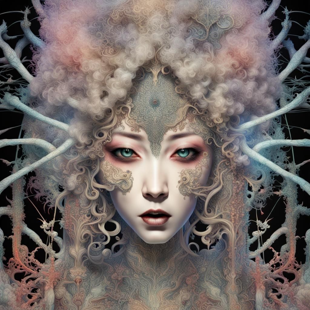 Visual Kei Design in Mixed Media: Dendritic Details