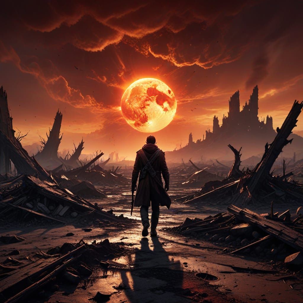 Post-Apocalyptic Wasteland in Gritty Digital Art