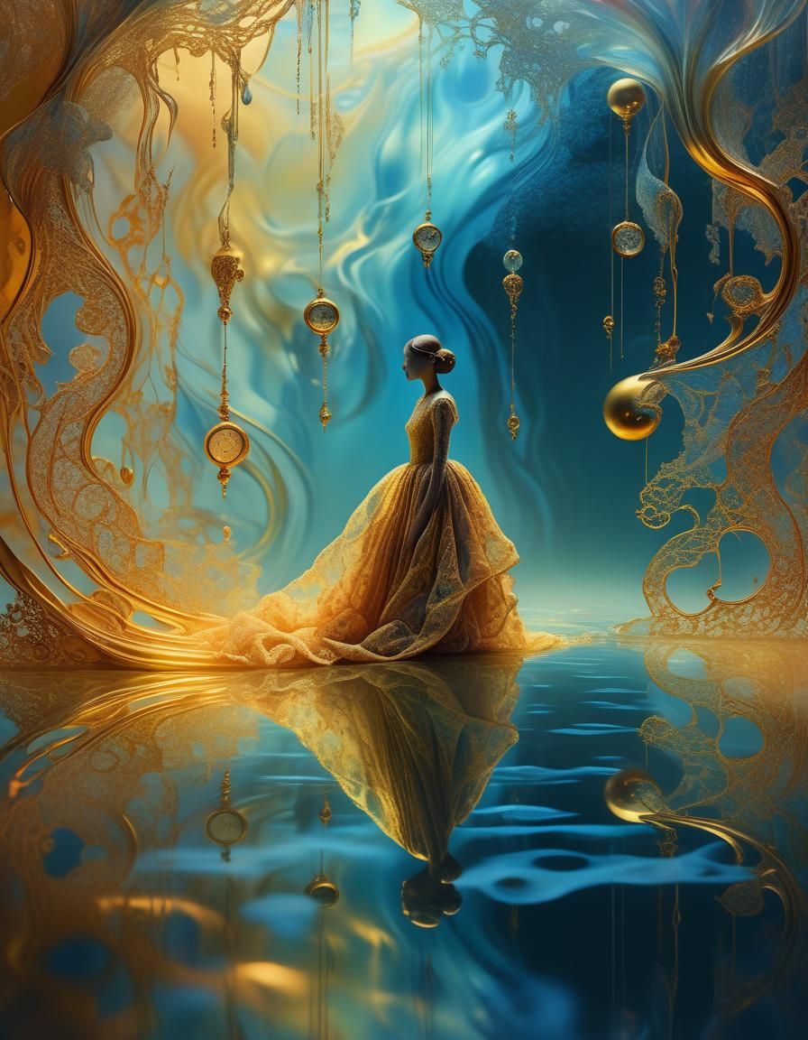 Surreal Figure in Ethereal Dreamscapes