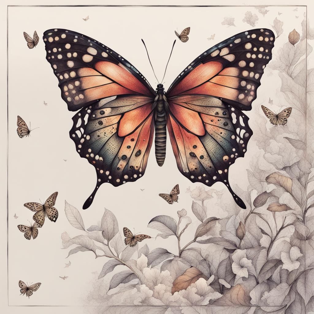 Colorful Butterfly Generated by AI