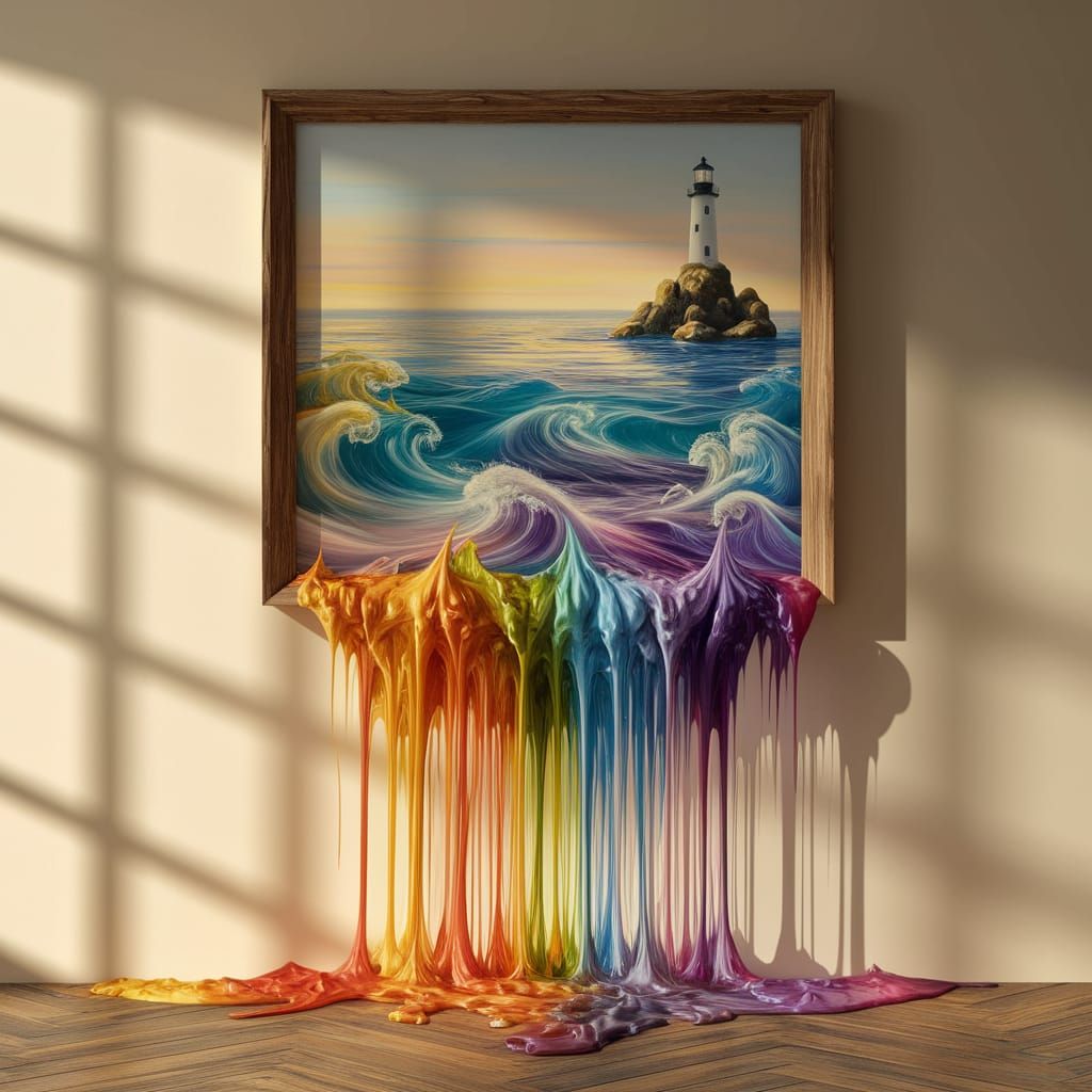 Surreal Dali-Inspired Masterpiece of Melting Landscape