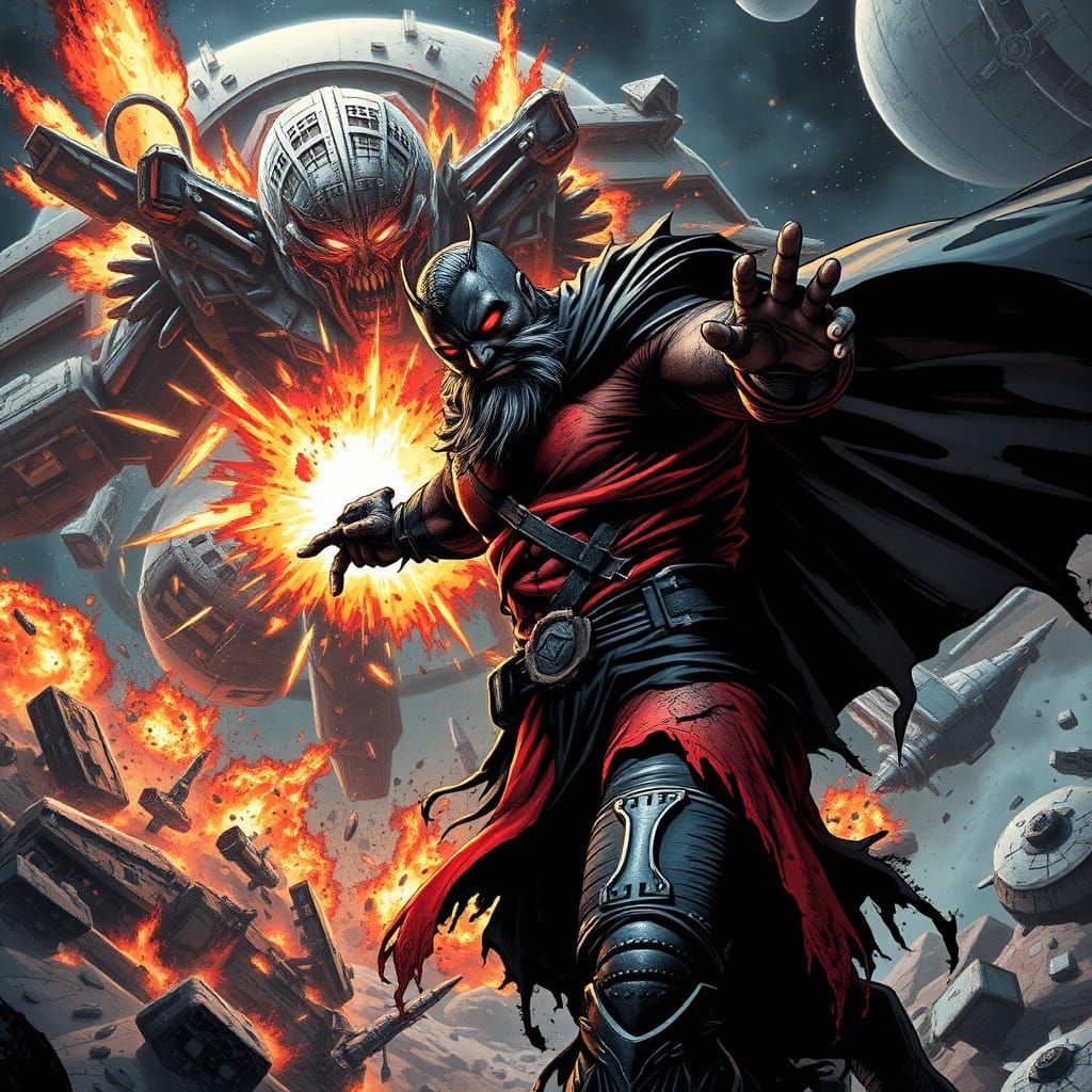 Epic Dark Superhero Unleashes Final Blow