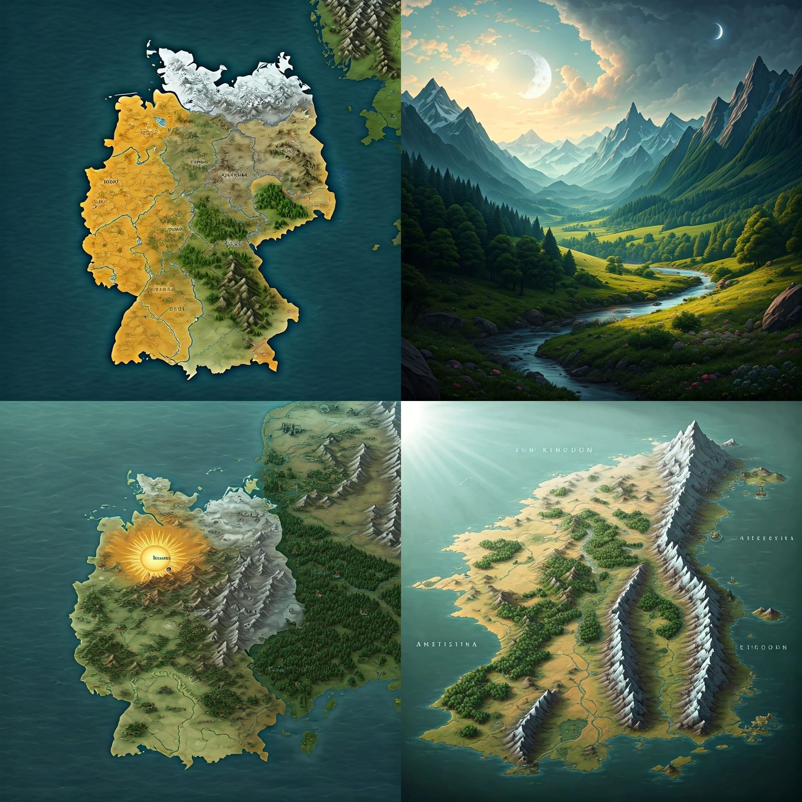 Fantasy D&D Map of German-Inspired Kingdoms