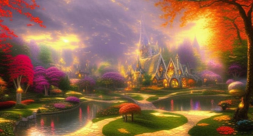 Ethereal Autumn Palace in Fantasy Village