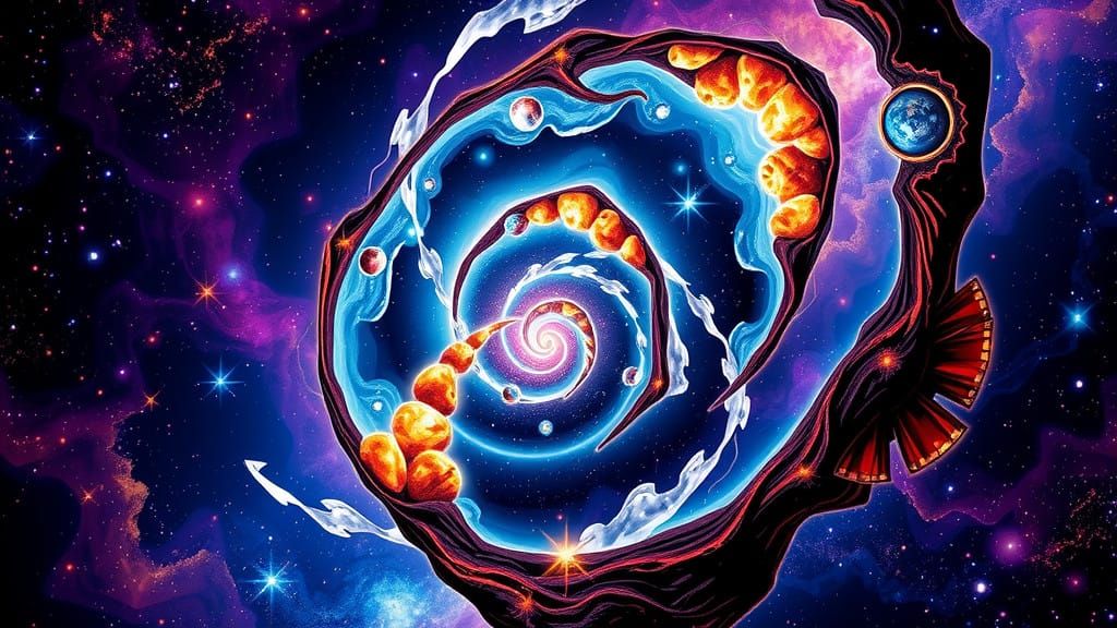 Eternal Cosmic Vortex in Celestial Beauty