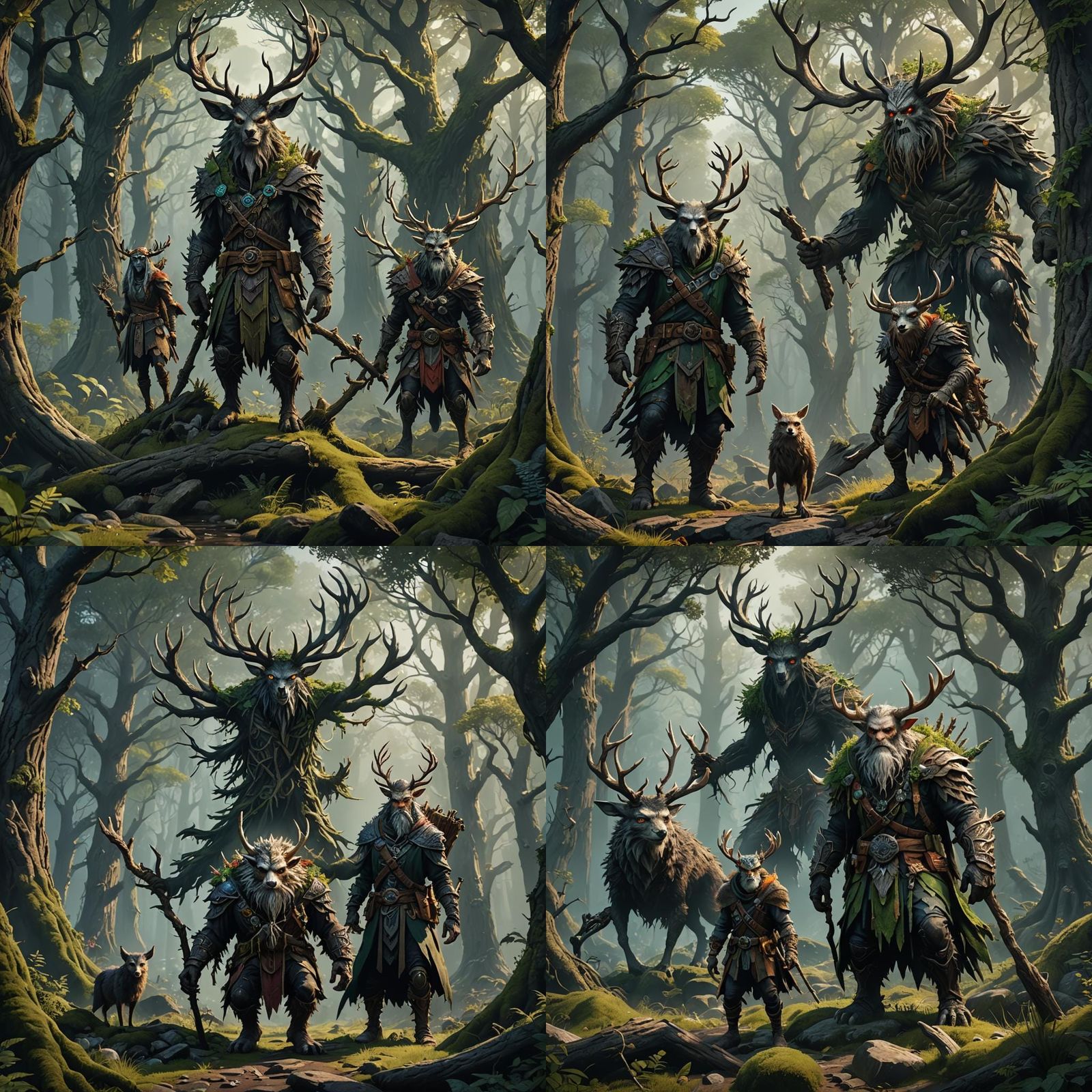 Adventuring Owlin Druid and Leshen Friend