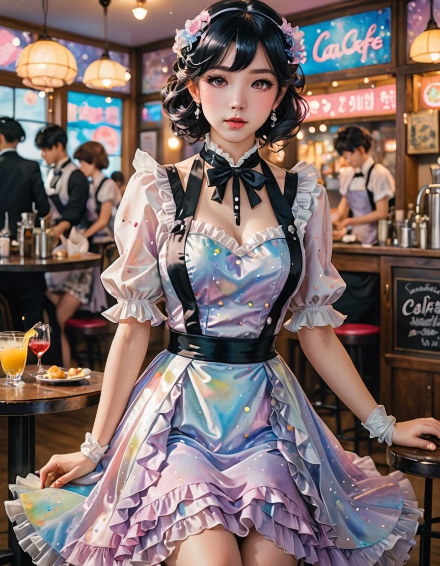 Iridescent 1930s Ladies Suit in Watercolor Style