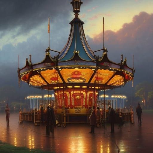 Steampunk carousel