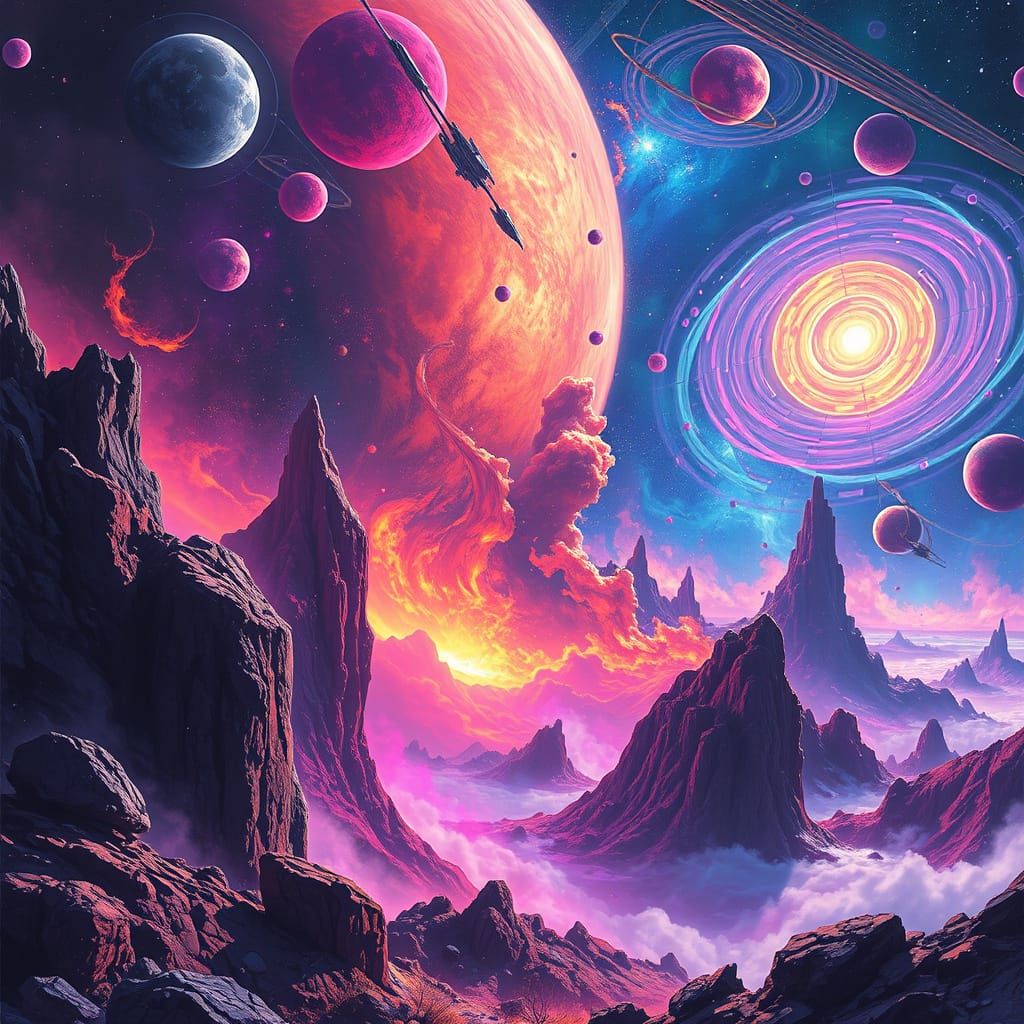 Dystopian Futurism: Quantum Realm Cosmic Landscape