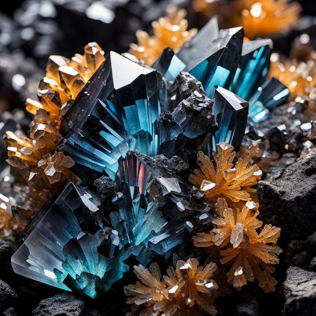 Crystal Macro Photography in Vibrant Colors