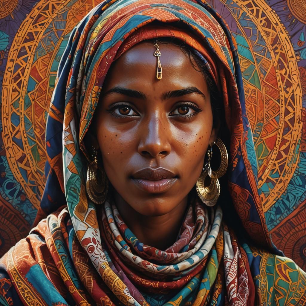 Somali Woman Portrait with Scandinavian Accents