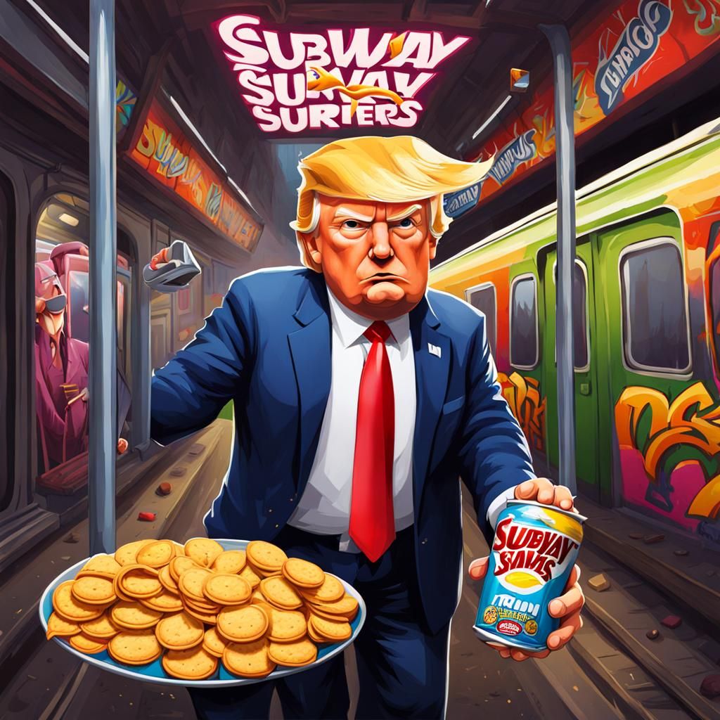 Donald Trump in Subway Surfers: Graffiti Art