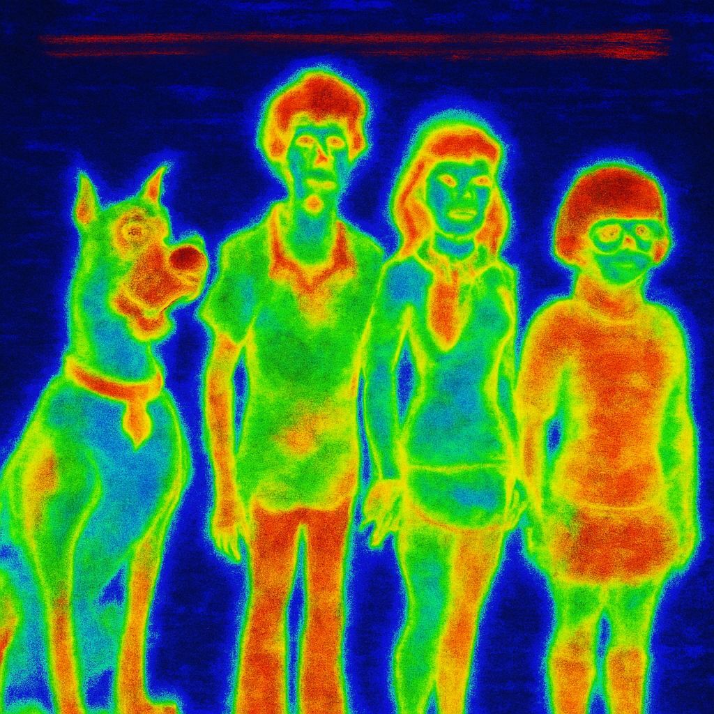 Scooby Gang Through Predator Thermal Vision