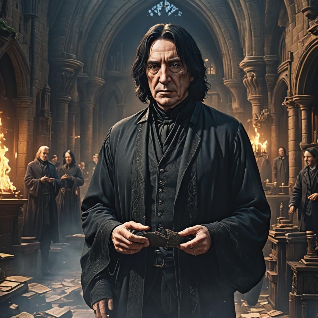 Detailed Matte Painting of Severus Snape