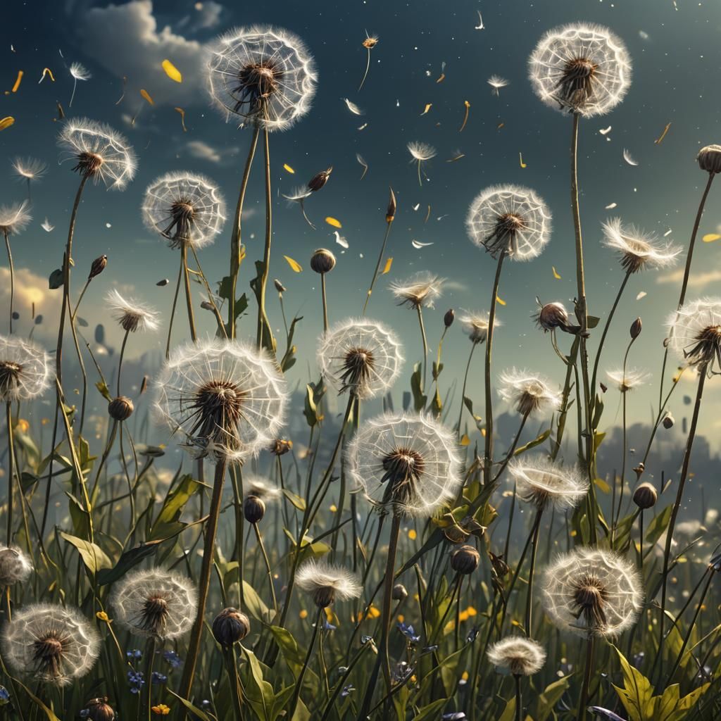 Dandelion Wishes: A Detailed Matte Painting