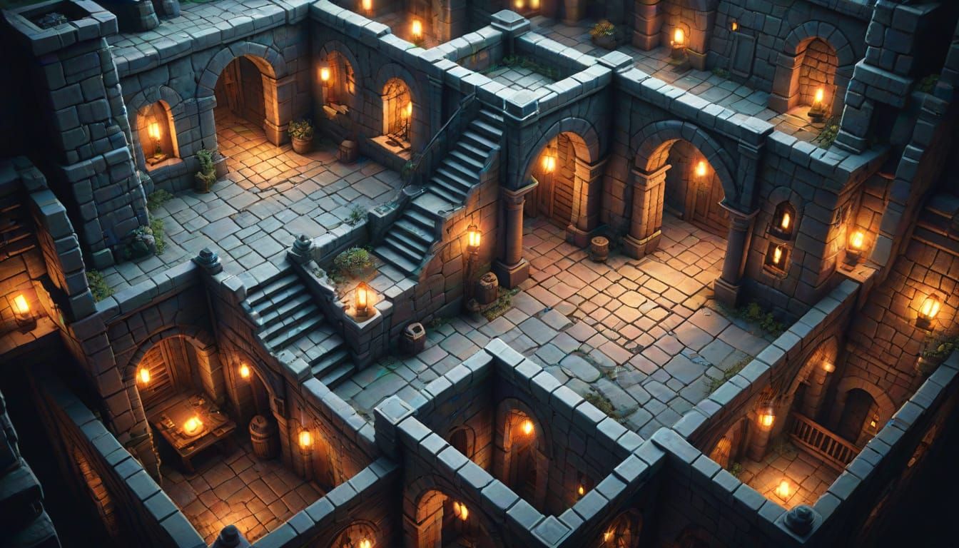 Immersive Dungeon Crawl Scene in Stunning 3D