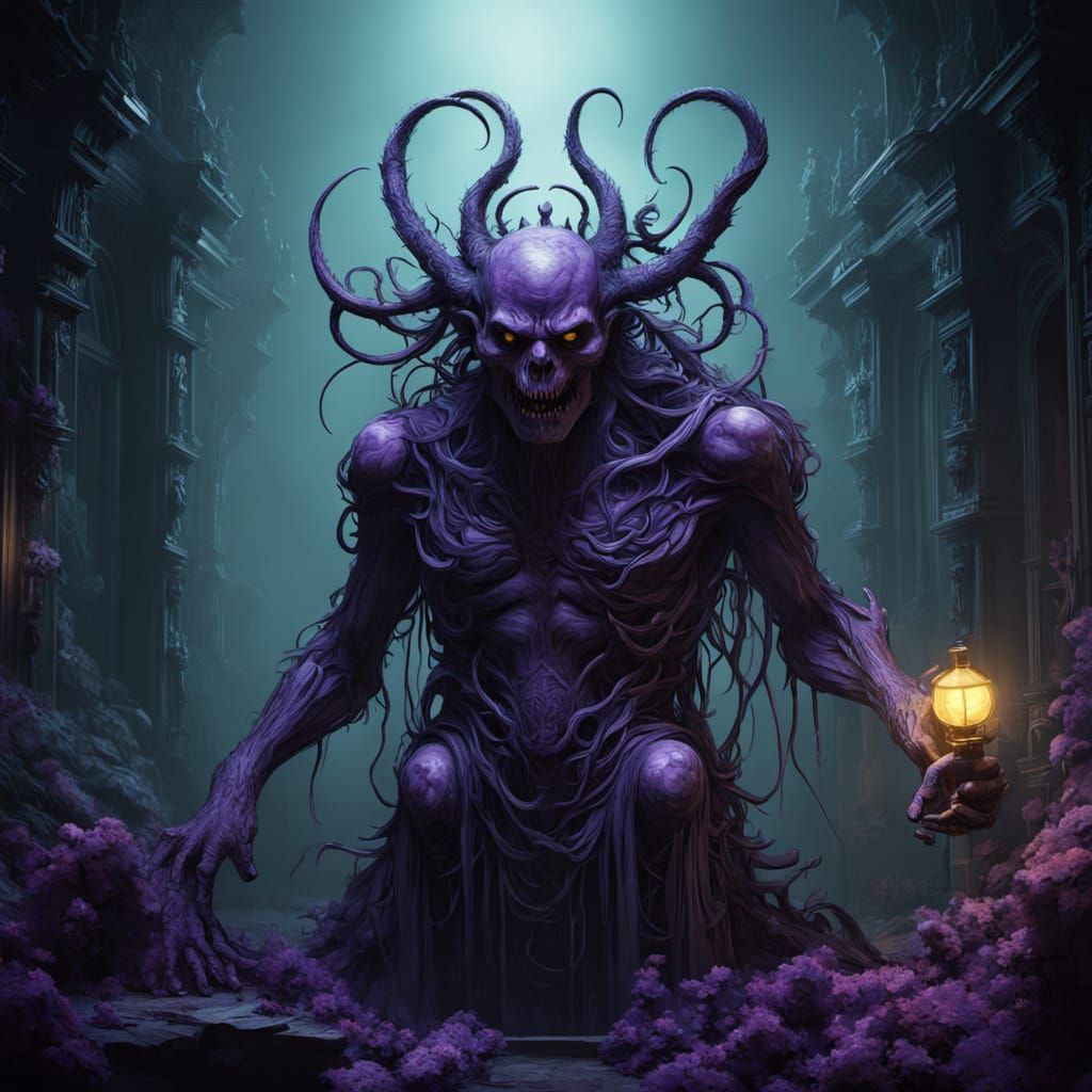 Surreal Dark Fantasy Masterpiece: Insanity Demon Confronts S...