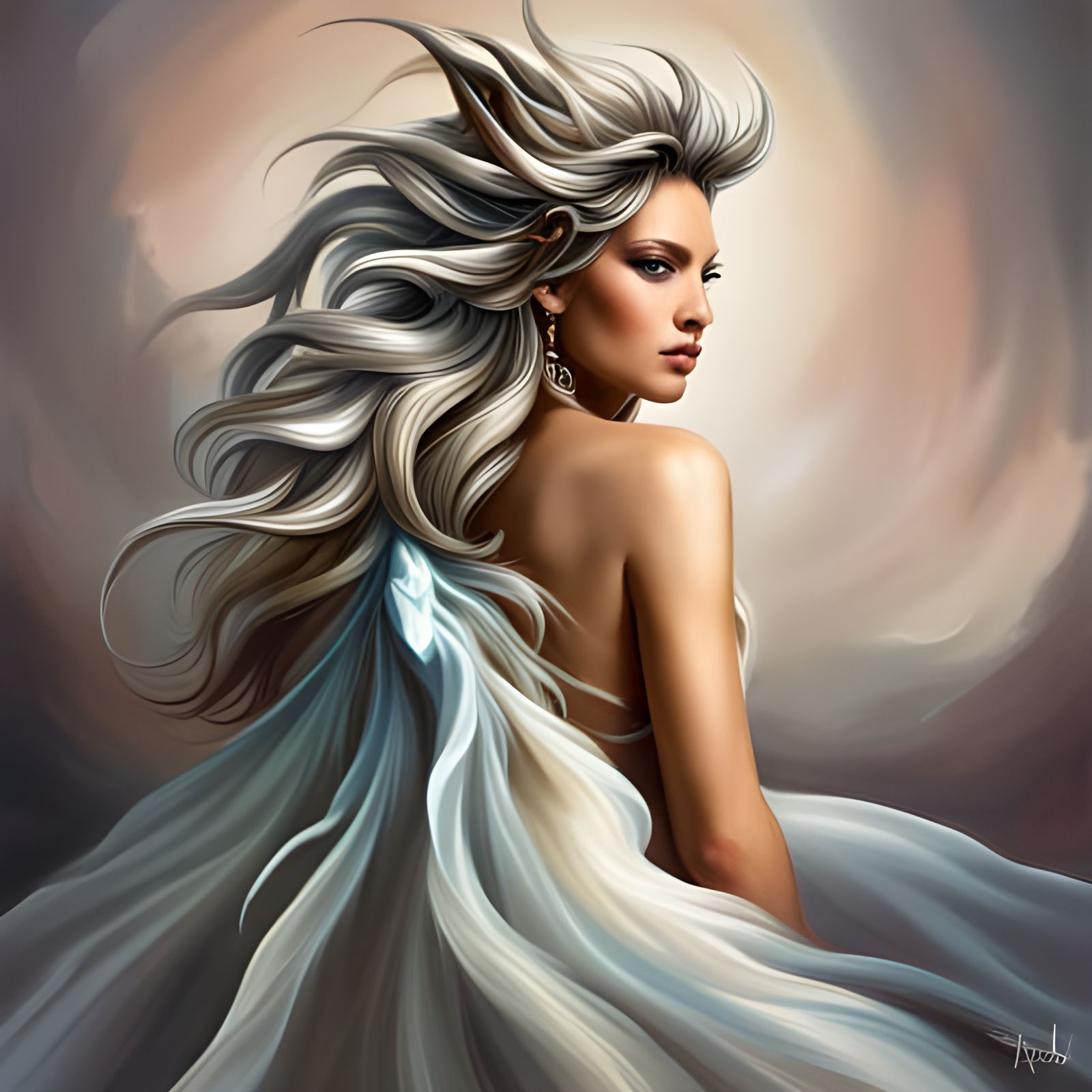 Surreal Princess in Dreamlike Metamorphosis