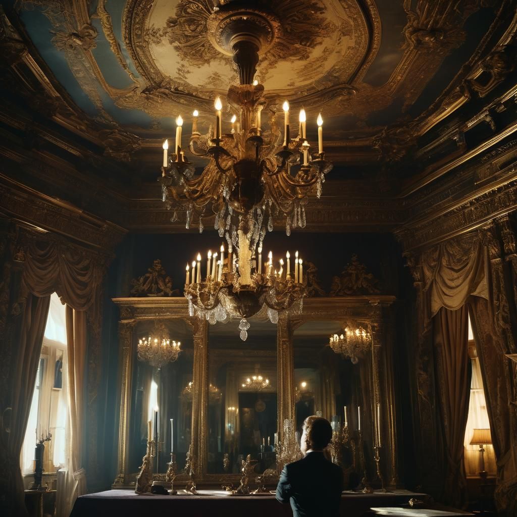 Baroque Dressing Room in Venetian Style, Cinematic Still