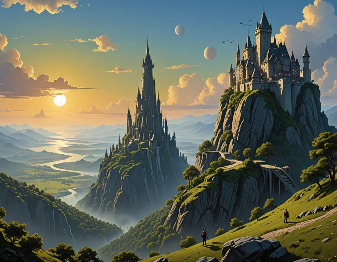 Epic Sci-Fi Landscape in Digital Art Style