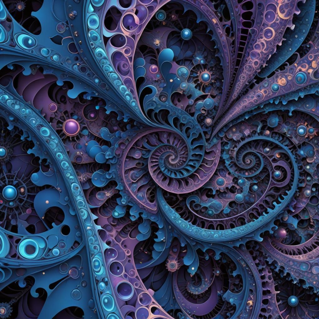 Electric Dreamscape Fractal in Cosmic Colors