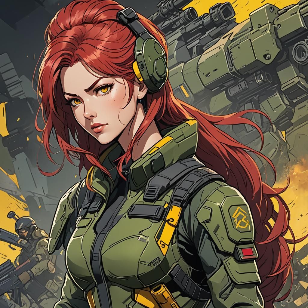 Scarlett G.I. Joe in Anime Style, Cel-Shaded Art