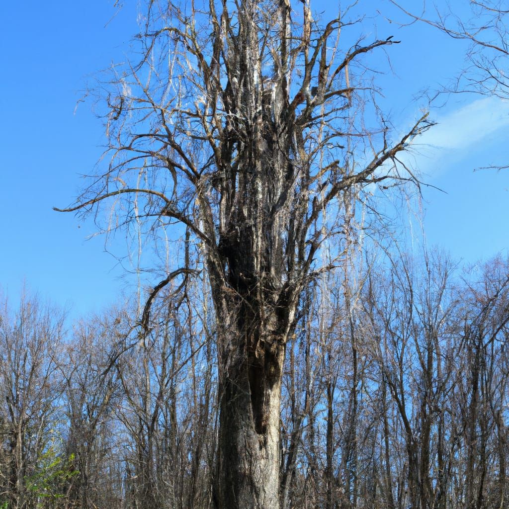 American Basswood Tree in Decaying State