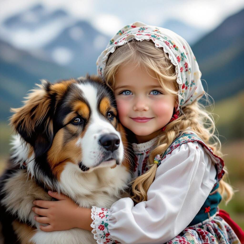 Heidi of the Alps and Her Gentle Giant