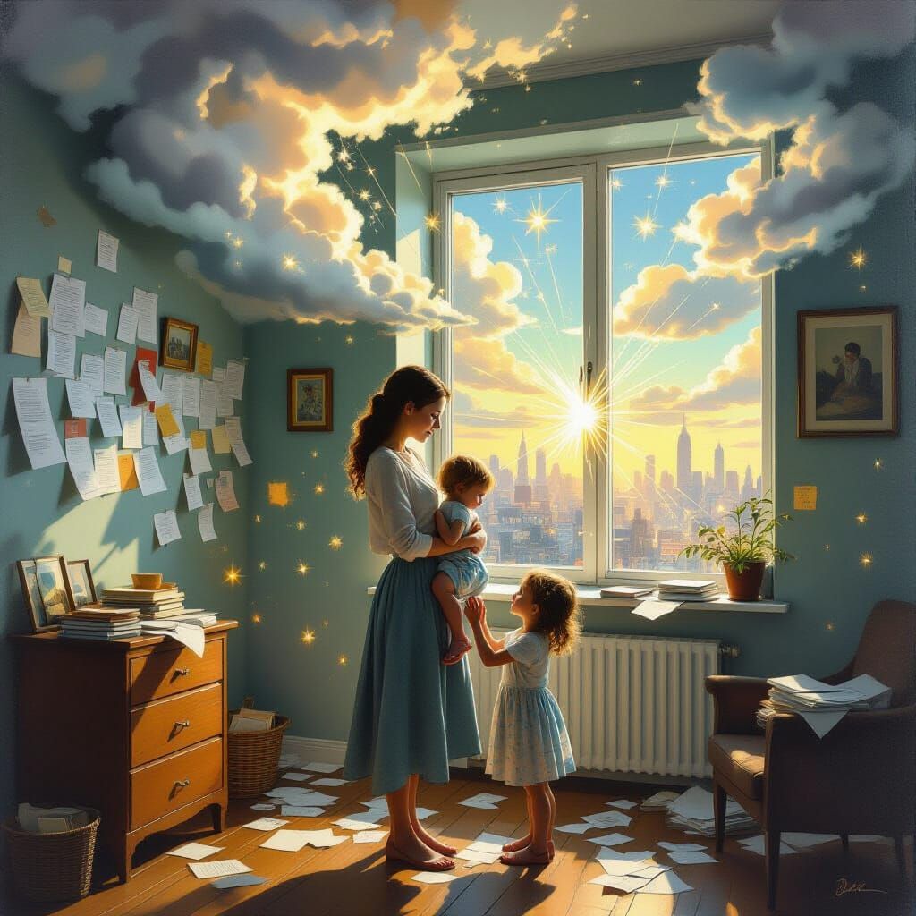 Mother's Love in Surreal Dali-Inspired Apartment