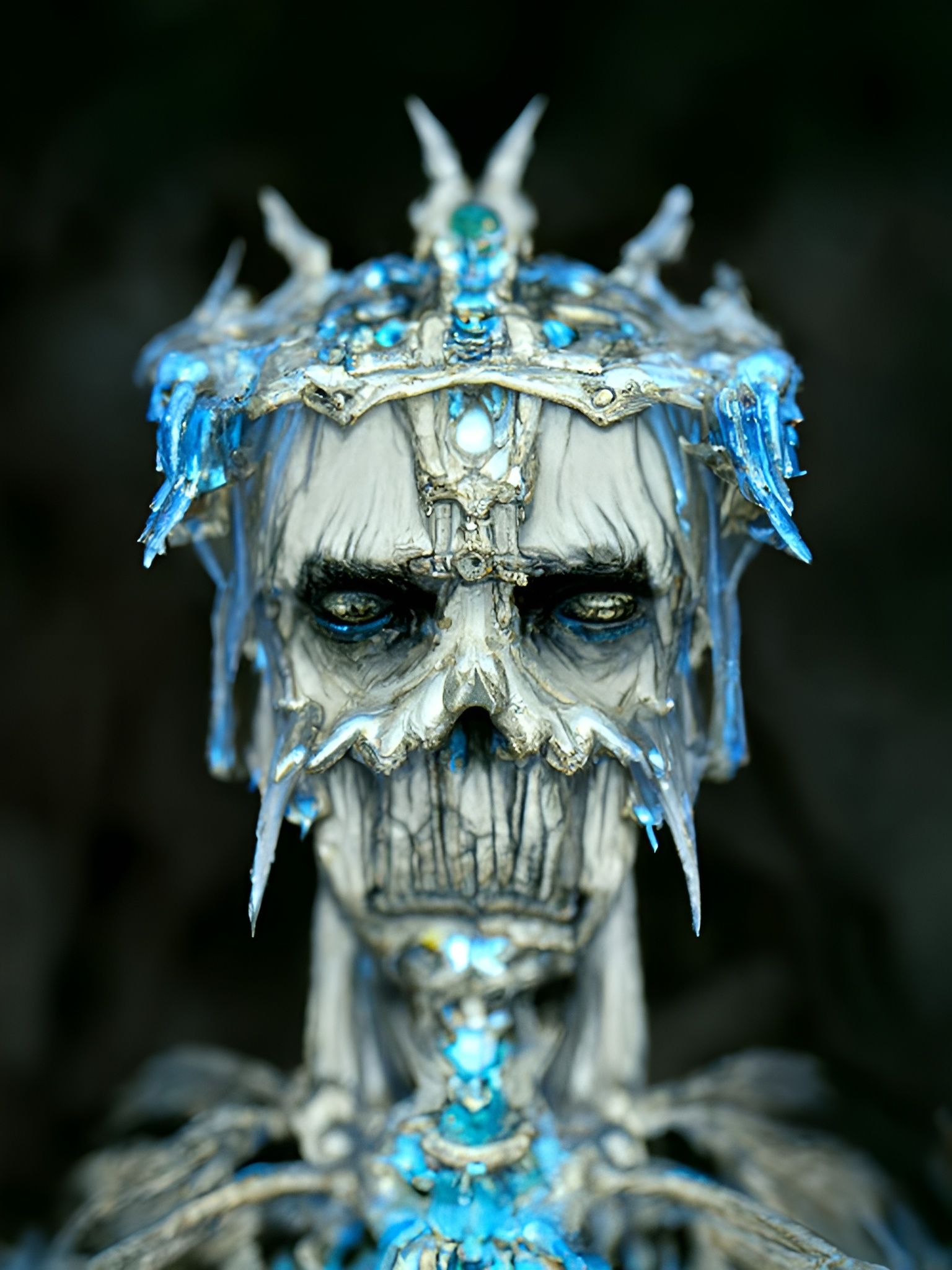 Undead Lich King Portrait in Gothic Style