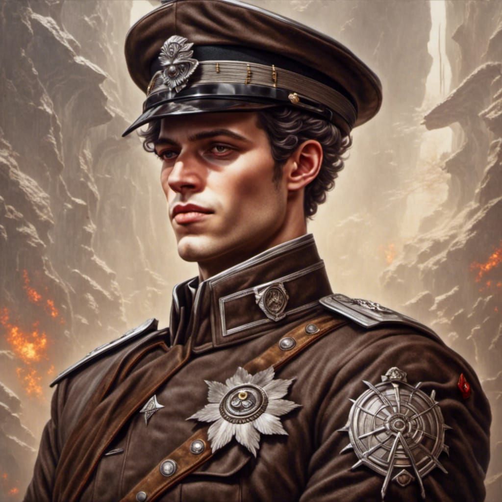 Miles Vorkosigan in Brown Officer Uniform