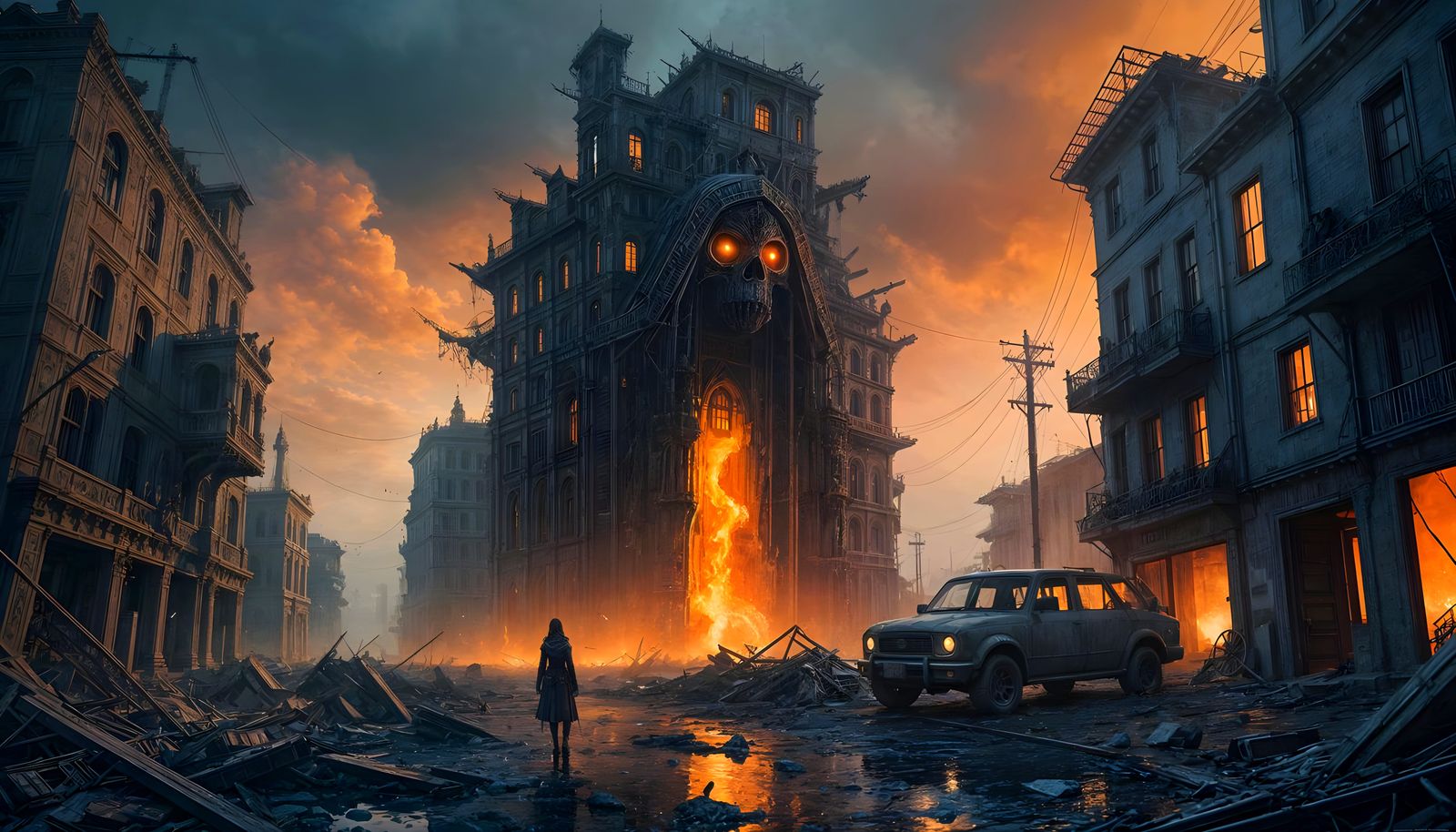 Epic Digital Matte Painting of F.E.A.R. Alma's Apocalypse