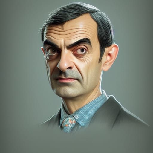 Mr. Bean in Stranger Things Style Portrait