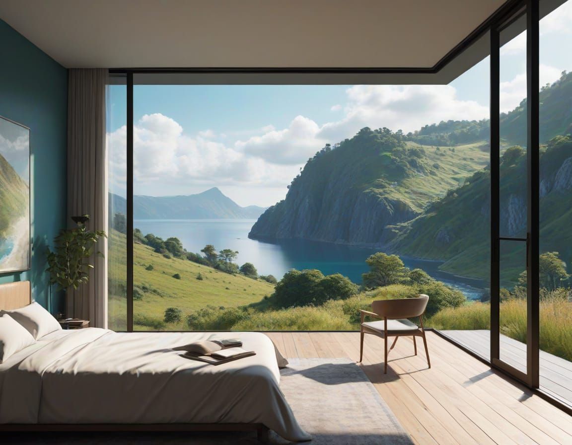 Tranquil View from a Modern Oasis