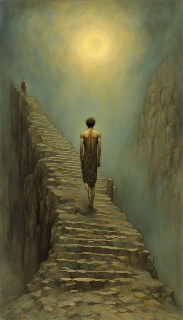 Stairway to Heaven in Norman Lindsay Style