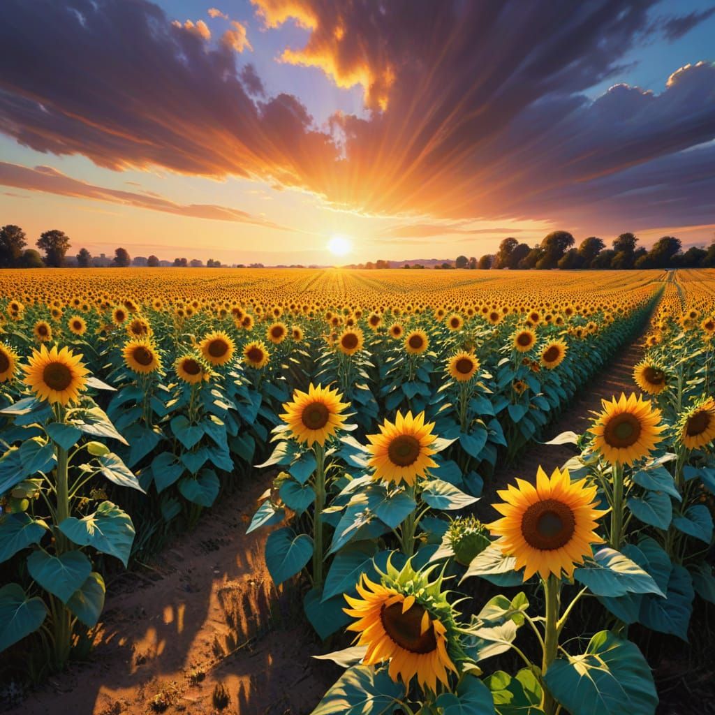 Let's Create Landscapes: Sunflowers.