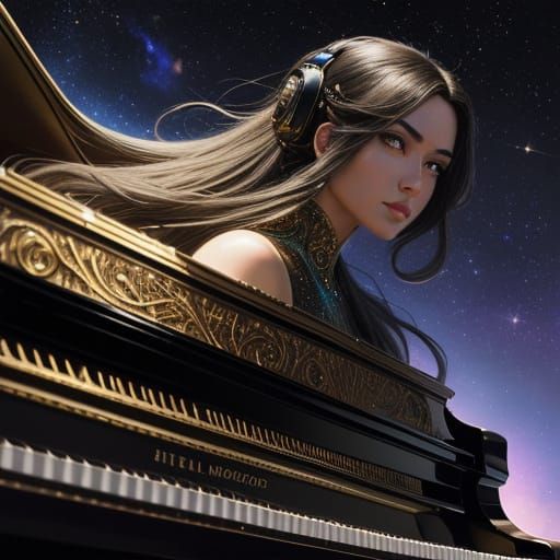 Cosmic Pianist Plays Among the Stars