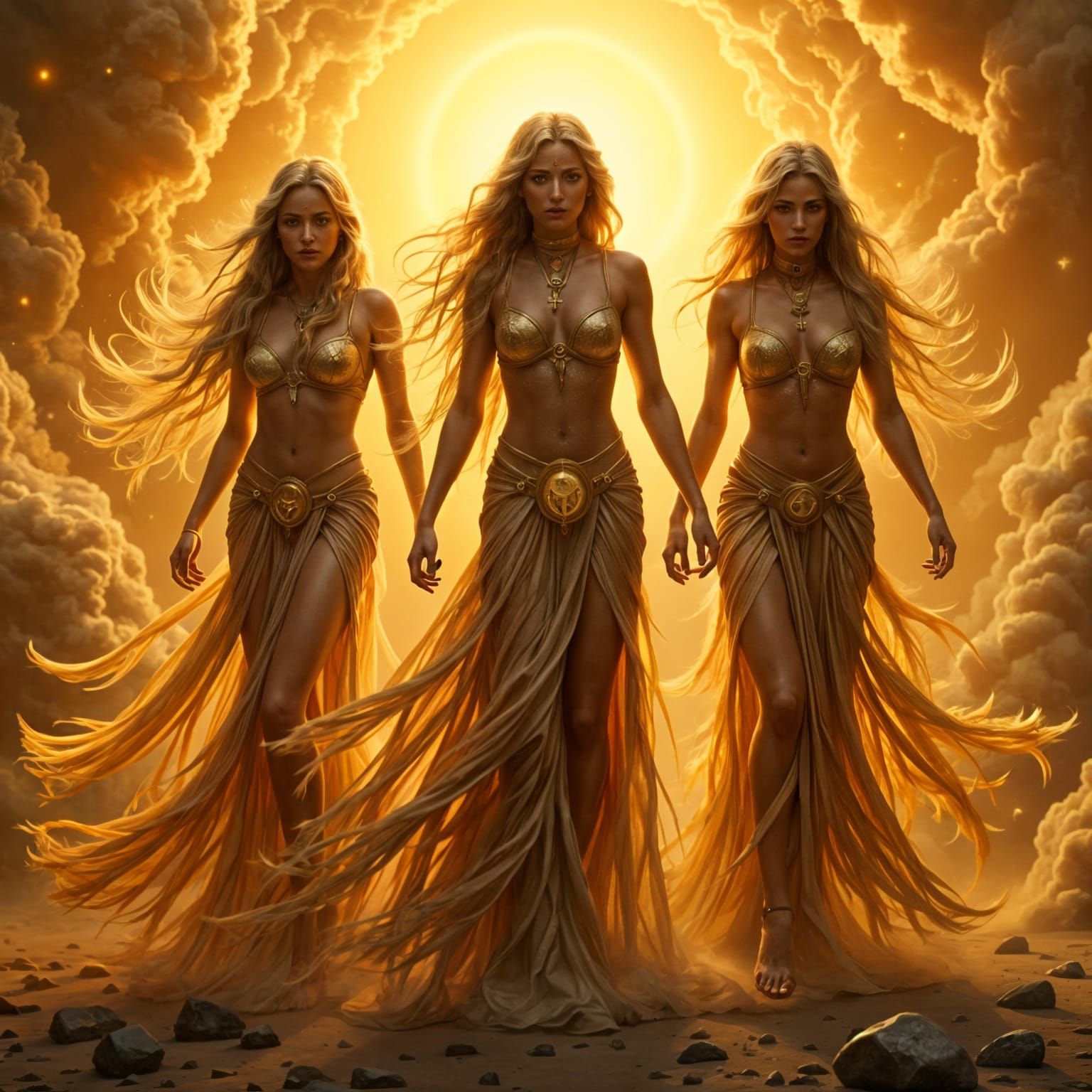 Goddess Hecate in Golden Hour Sunlight