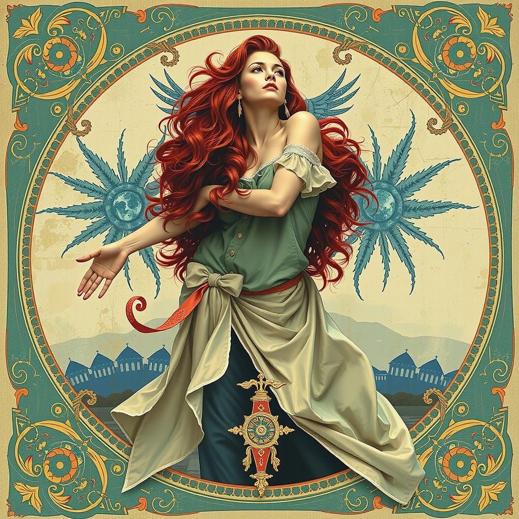 Abstract Swirling Forms in Vibrant Red Hues