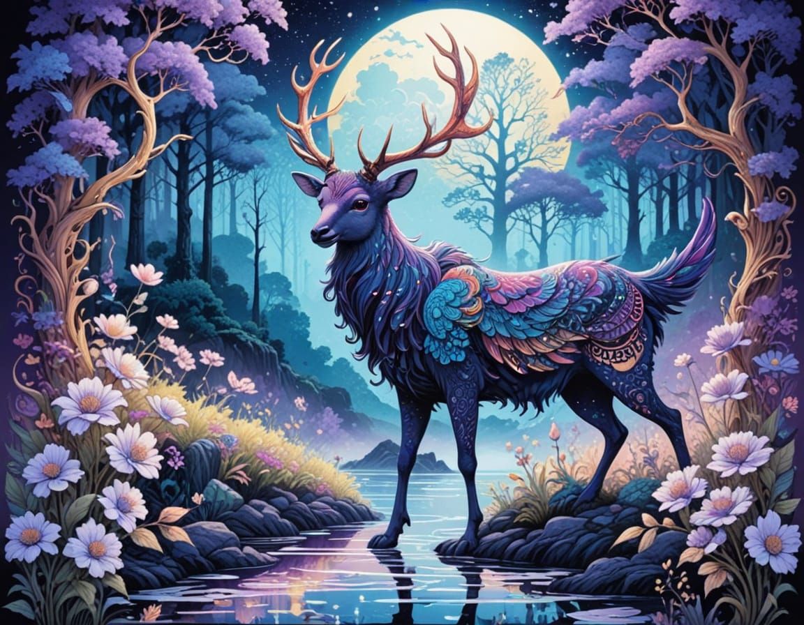 Comic Book Bird in Vibrant Colors with Humanoid Form