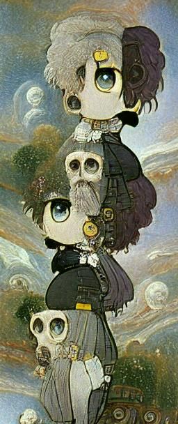 Mahou Shoujo Chibi in Victorian Goth Style