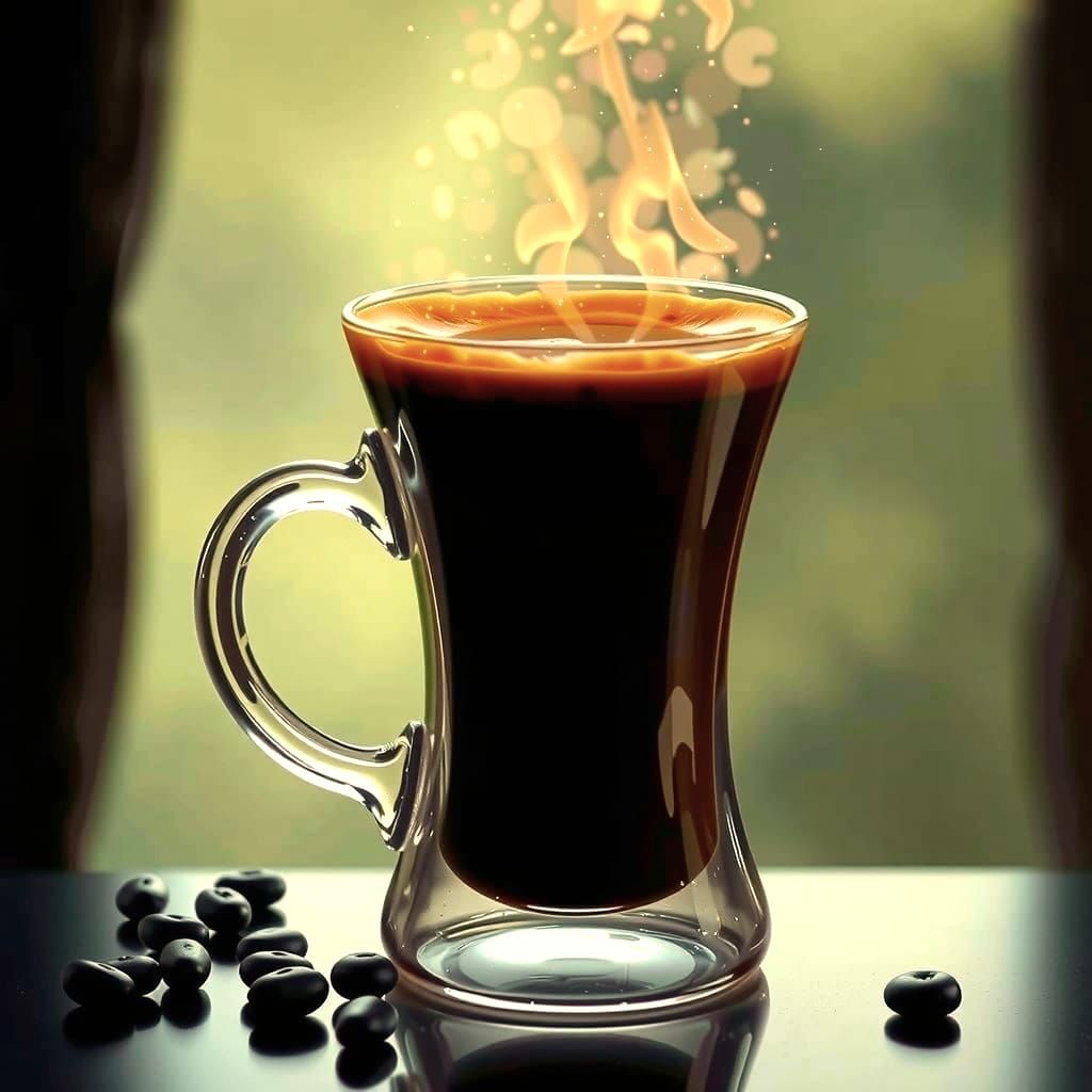 Enchanting Coffee Cup with Mystical Swirls