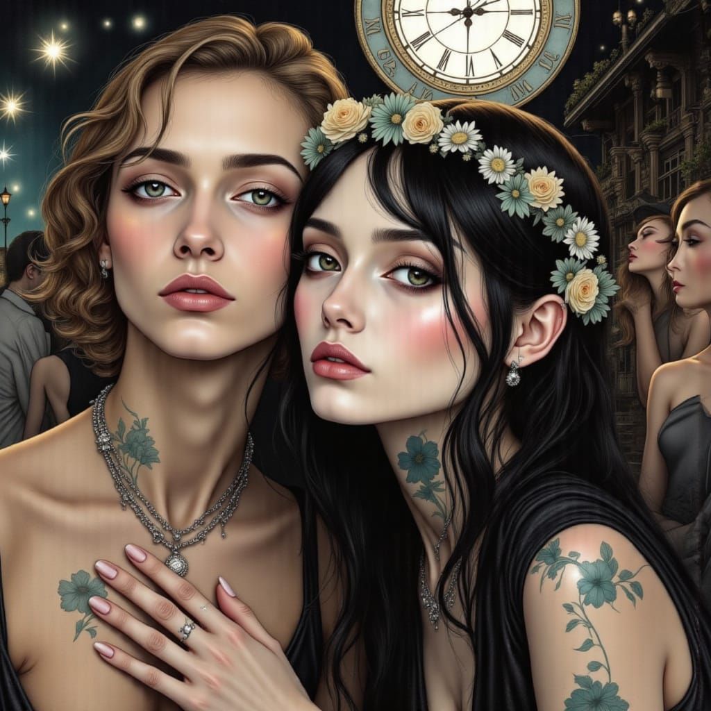 Whispers in Moonlit Garden, Watched by Cold Stars