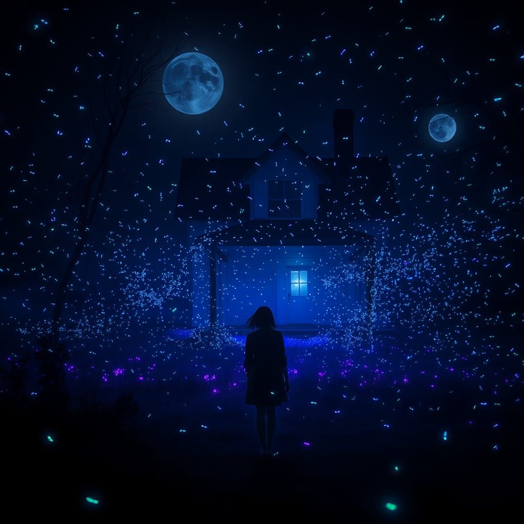 Abandoned House Crumbles in a Haunting, Bioluminescent Lands...
